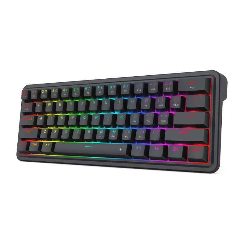 Gaming Keyboard No Noise - Redragon K722 60% проводная прокладка RGB