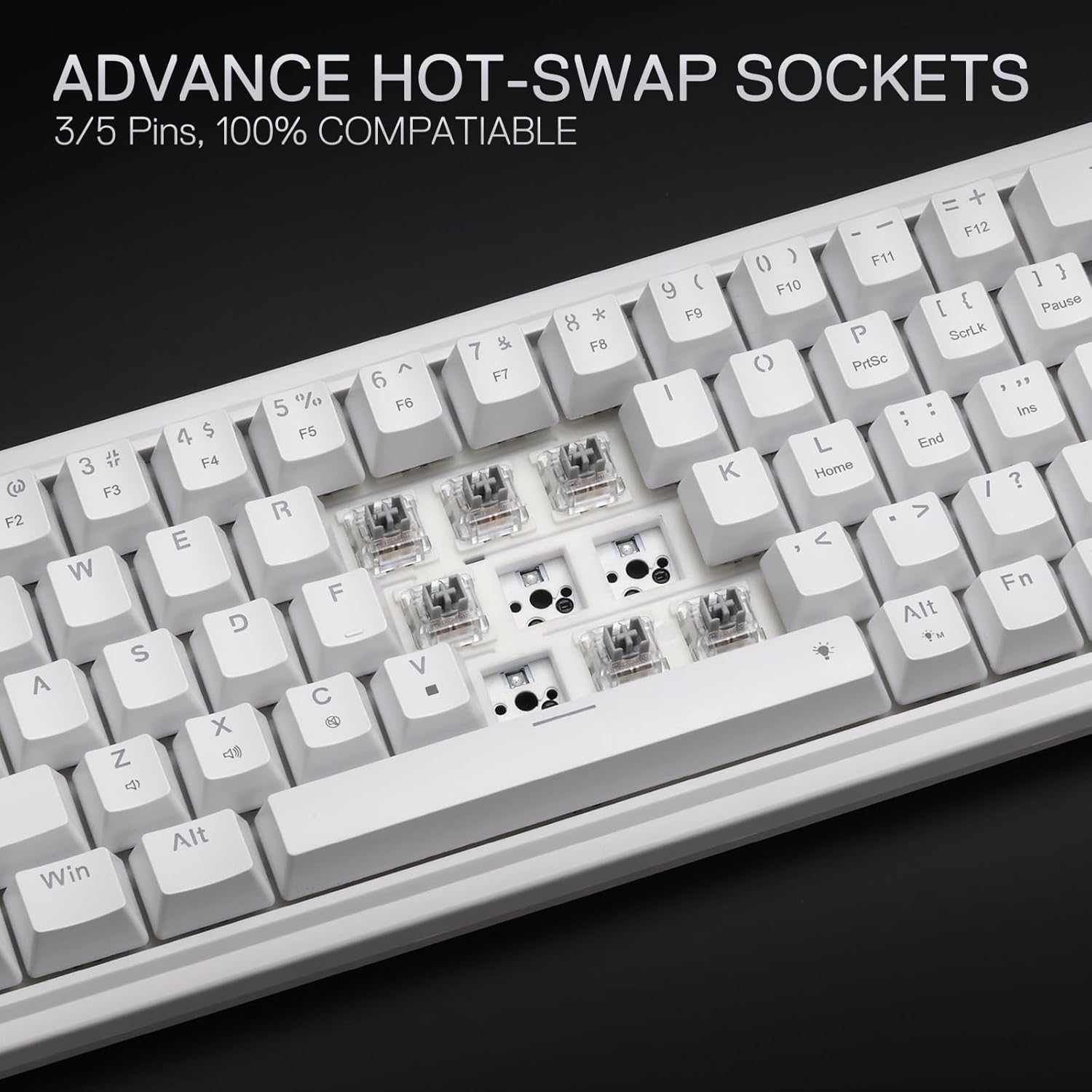 Redragon K709 65% проводная пр – обзор и цена Gaming Keyboard No Noise