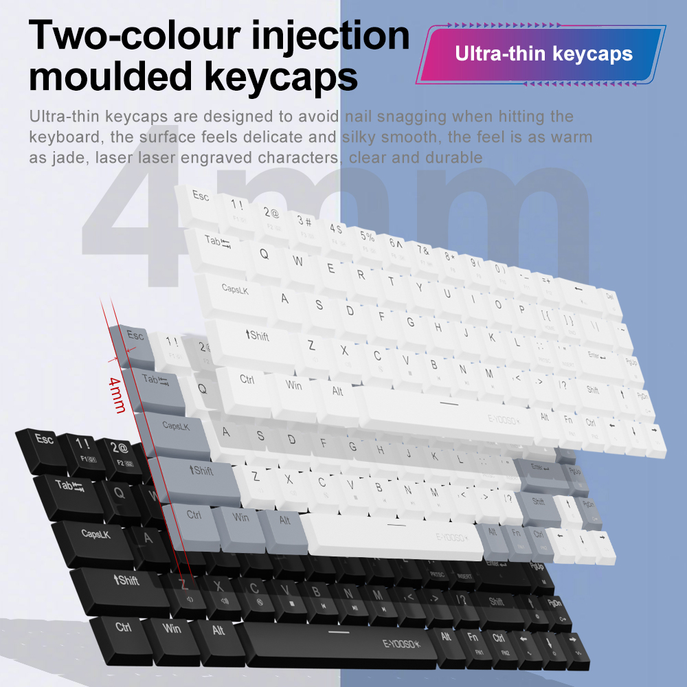 E-YOOSO A68 RGB Mini Slim USB  – обзор и цена Gaming Keyboard Budget