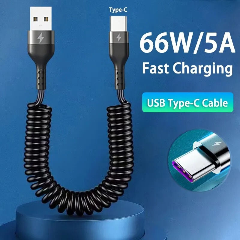 Кабель USB-C на USB-C 5A для б – обзор и цена Coiled Usb Cable