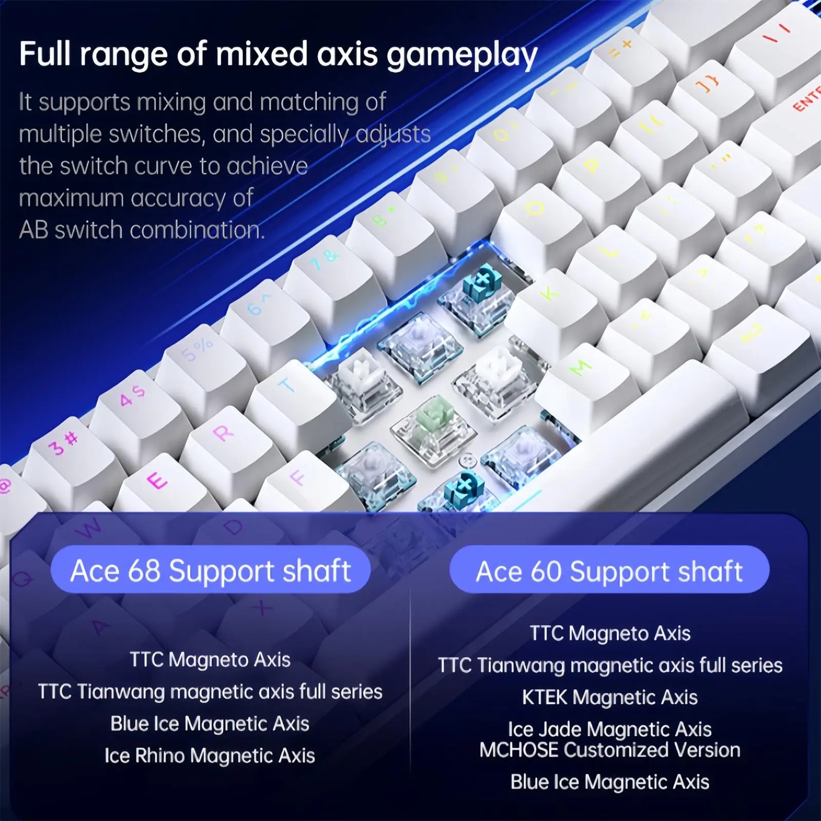 MCHOSE ACE 68, магнитный перек – обзор и цена Gaming Keyboard Hall Effect