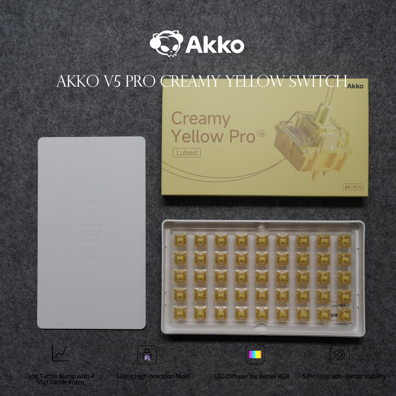Akko V5 Pro Кремово-желтый пер – обзор и цена Keyboard Lube Kit